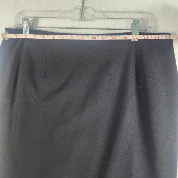 Merona Stretch Black Knee Length, Midi, Pencil Skirt Stretch Zipper Size 12 - Picture 6 of 9